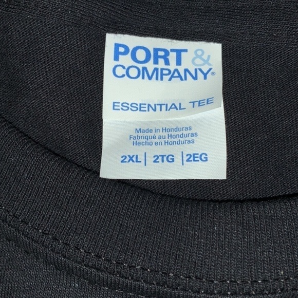 Port and Company Graphic T Shirt 100% Cotton Black and Purple Mens 2XL - Picture 5 of 9